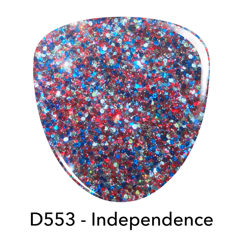 D553 Independence Multi Glitter Dip Powder