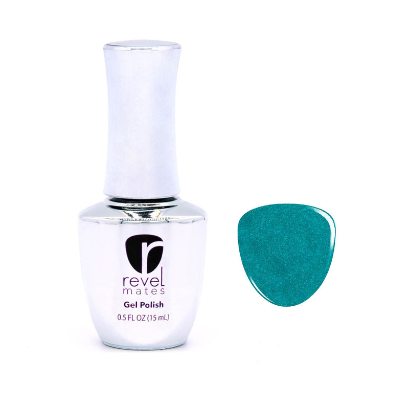 D796 Cactus Collection Teal Glitter Gel Polish