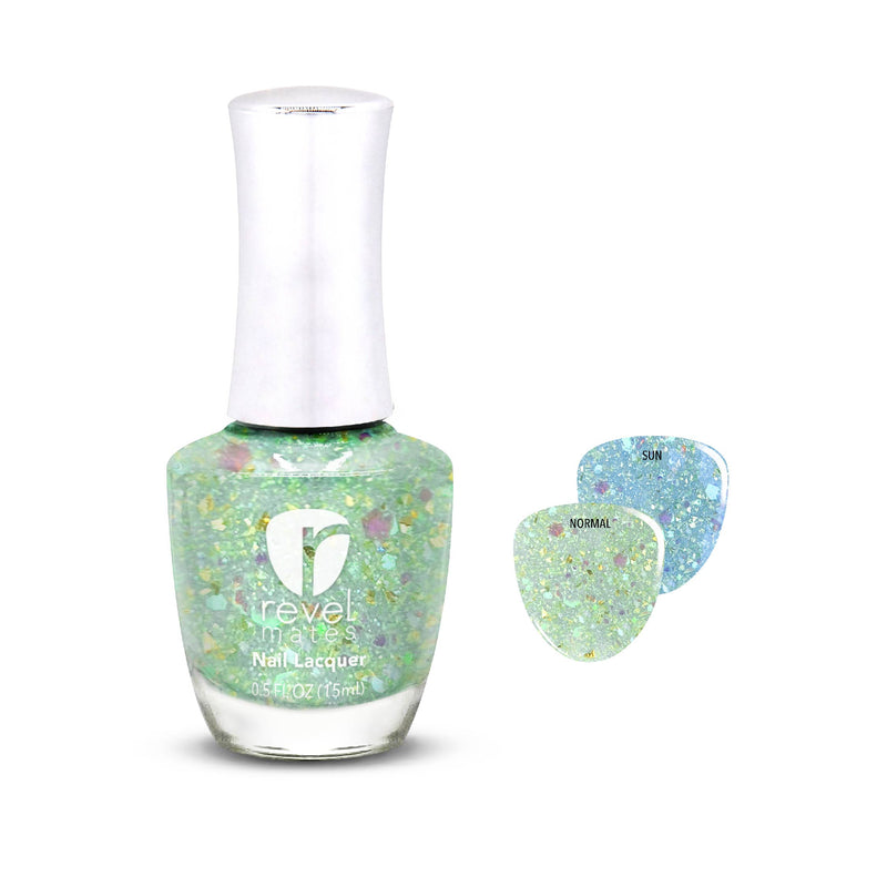 P671 Lore Blue Glitter Nail Polish