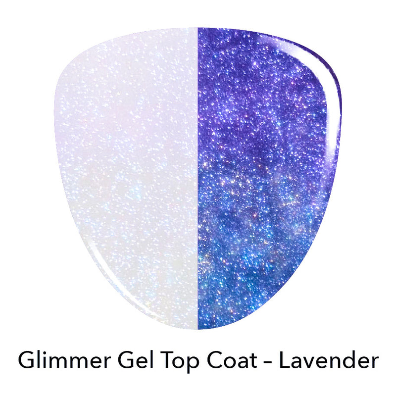 Lavender Purple Glimmer Gel Top Coat