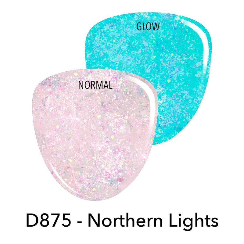 Combo Sets D875 Northern Lights Pink Flake Polish + Dip Powder Set