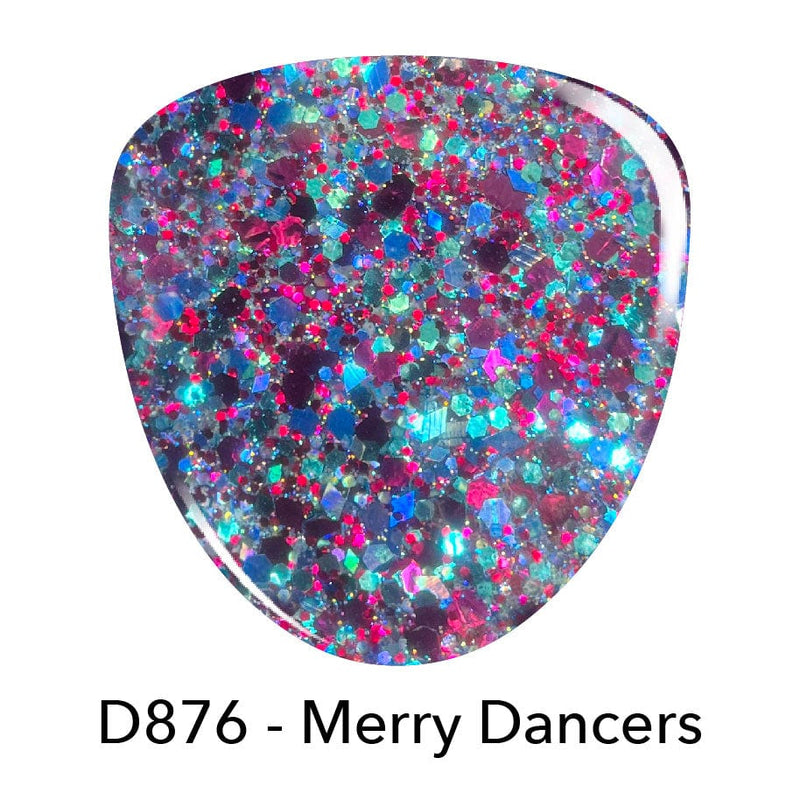Combo Sets D876 Merry Dancers Glitter Polish + Dip Powder Set