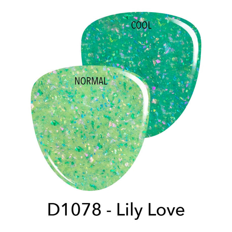 Dip Powder D1078 Lily Love Green Flake Dip Powder