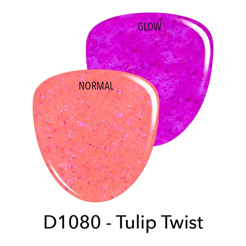Dip Powder D1080 Tulip Twist Orange Flake Dip Powder