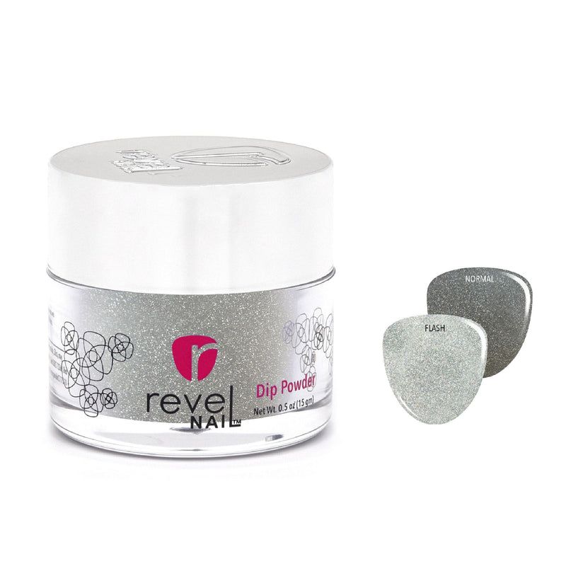 Dip Powder D1089 Diamond Jubilee Silver Glitter Dip Powder