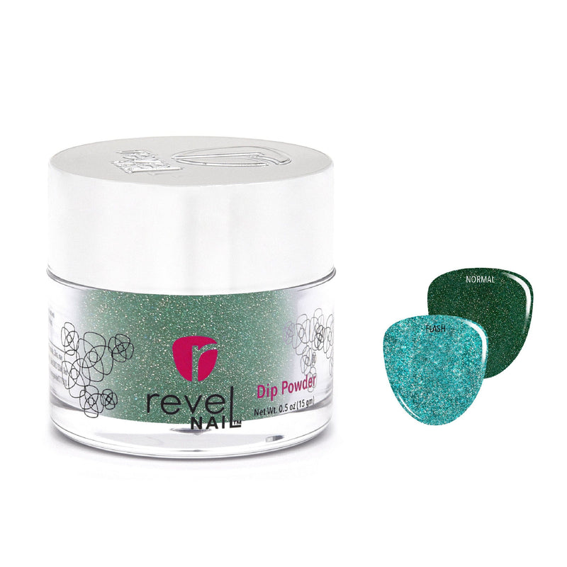 Dip Powder D1091 Emerald Enchantment Green Glitter Dip Powder