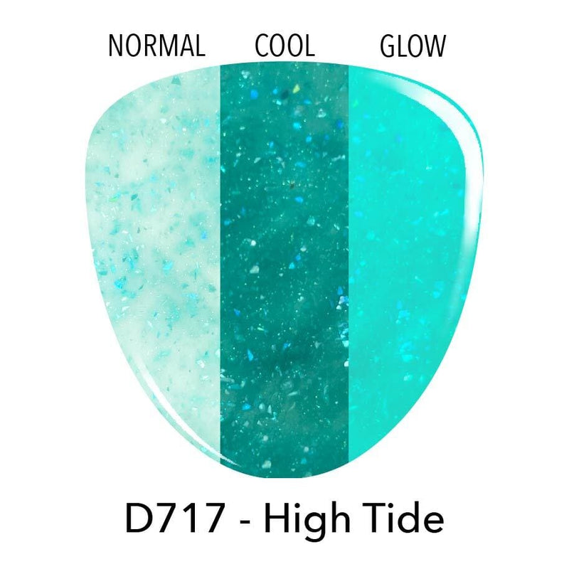 D717 High Tide Teal Flake Dip Powder