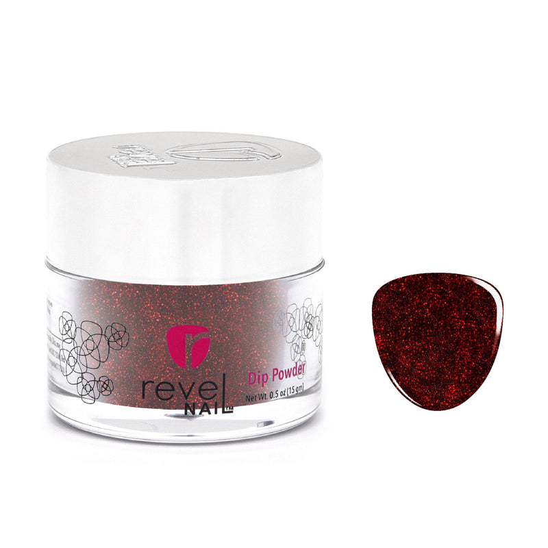 Dip Powder D748 Bloody Mary Red Glitter Dip Powder