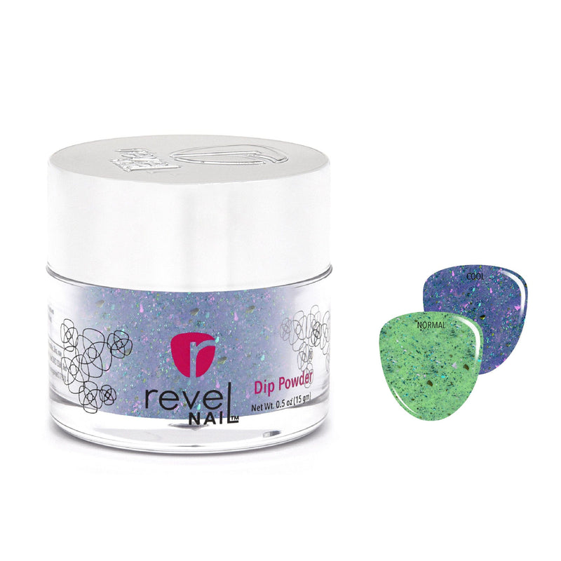 Dip Powder D749 Frank's Bride Purple Green Glitter Dip Powder