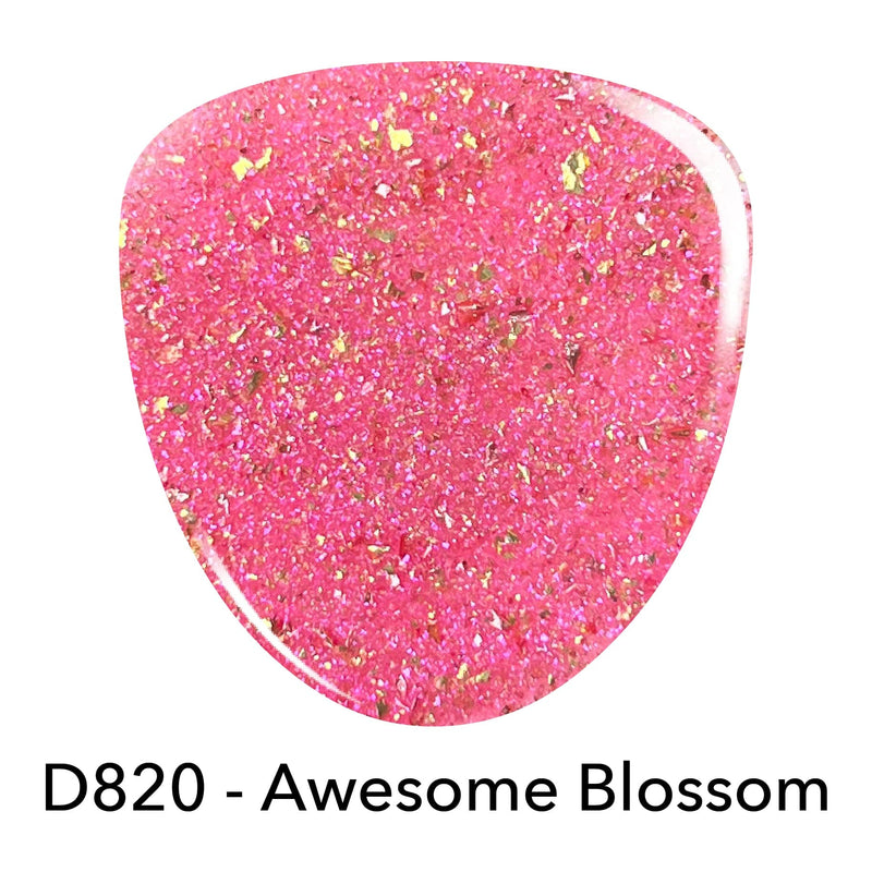 Dip Powder D820 Awesome Blossom Pink Flake Dip Powder