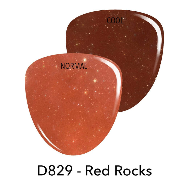 Dip Powder D829 Red Rocks Orange Shimmer Dip Powder