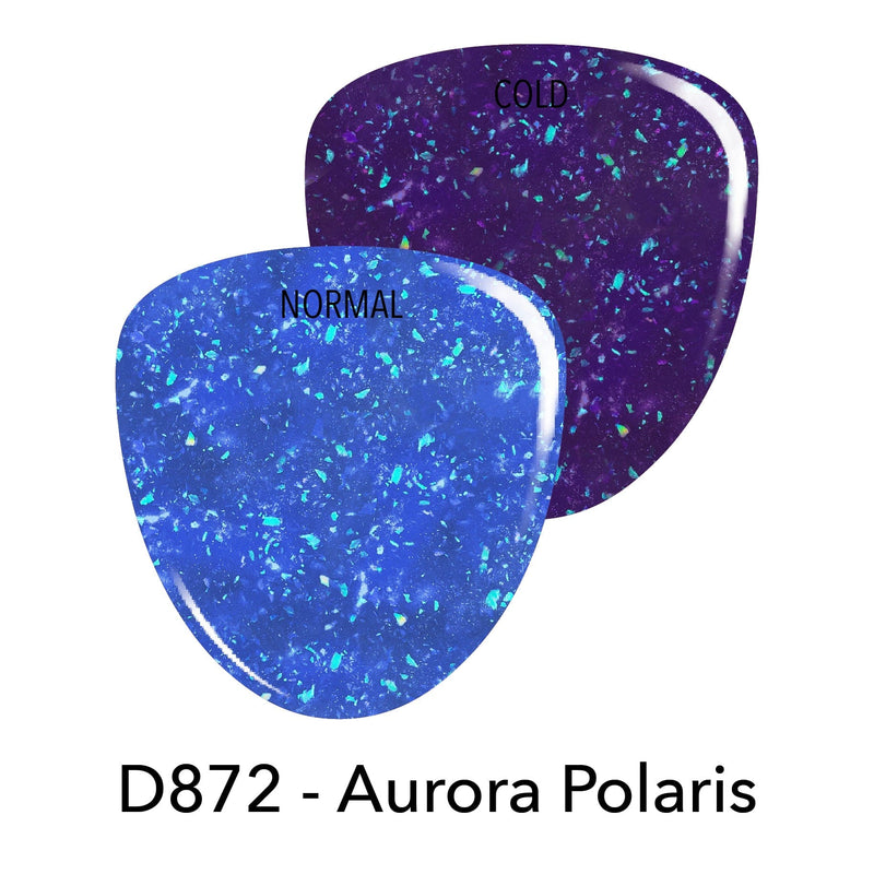 Dip Powder D872 Aurora Polaris Blue Flake Dip Powder
