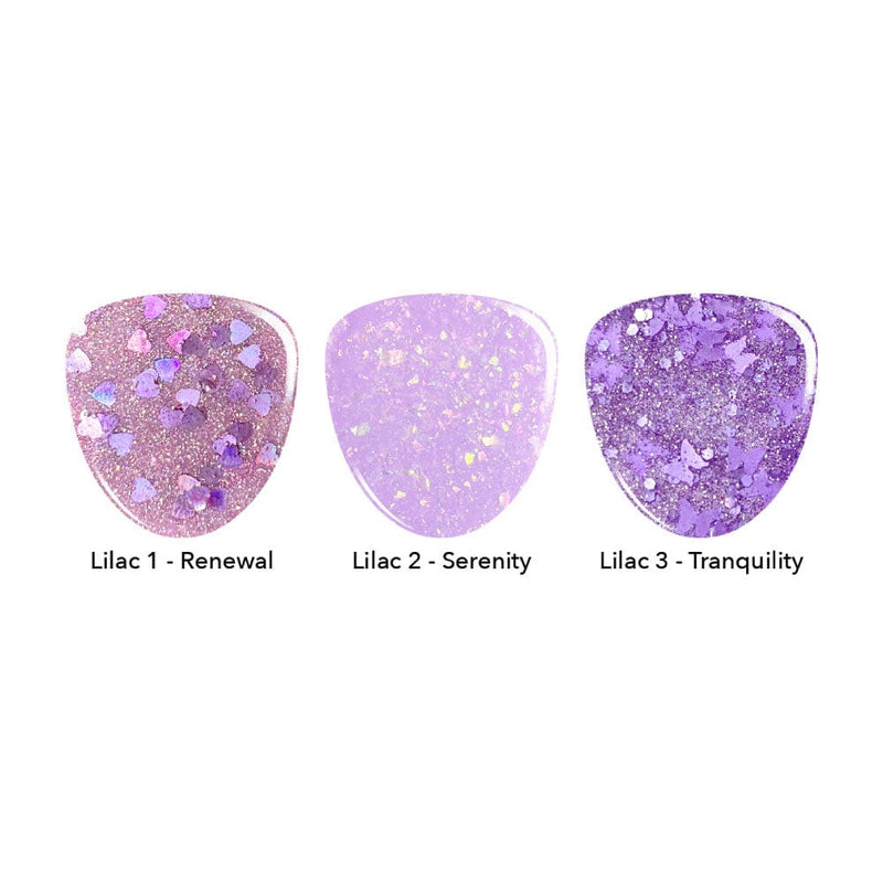 Dip Powder Lilac Bouquet | Purple Glitter Dip Powder Set