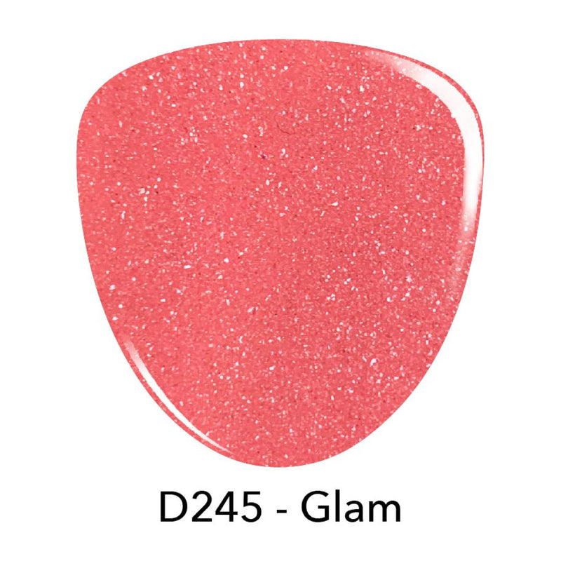 D245 Glam Pink Shimmer Nail Polish + Dip Powder Set