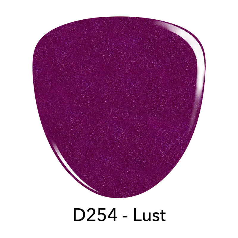 D254 Lust Purple Shimmer Nail Polish + Dip Powder Set