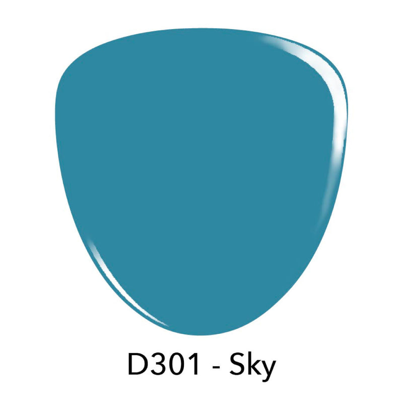D301 Sky Blue Crème Nail Polish + Dip Powder Set