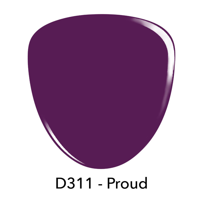 D311 Proud Purple Crème Nail Polish + Dip Powder Set