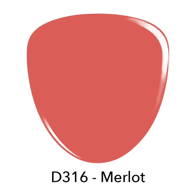 D316 Merlot Peach Crème Nail Polish + Dip Powder Set