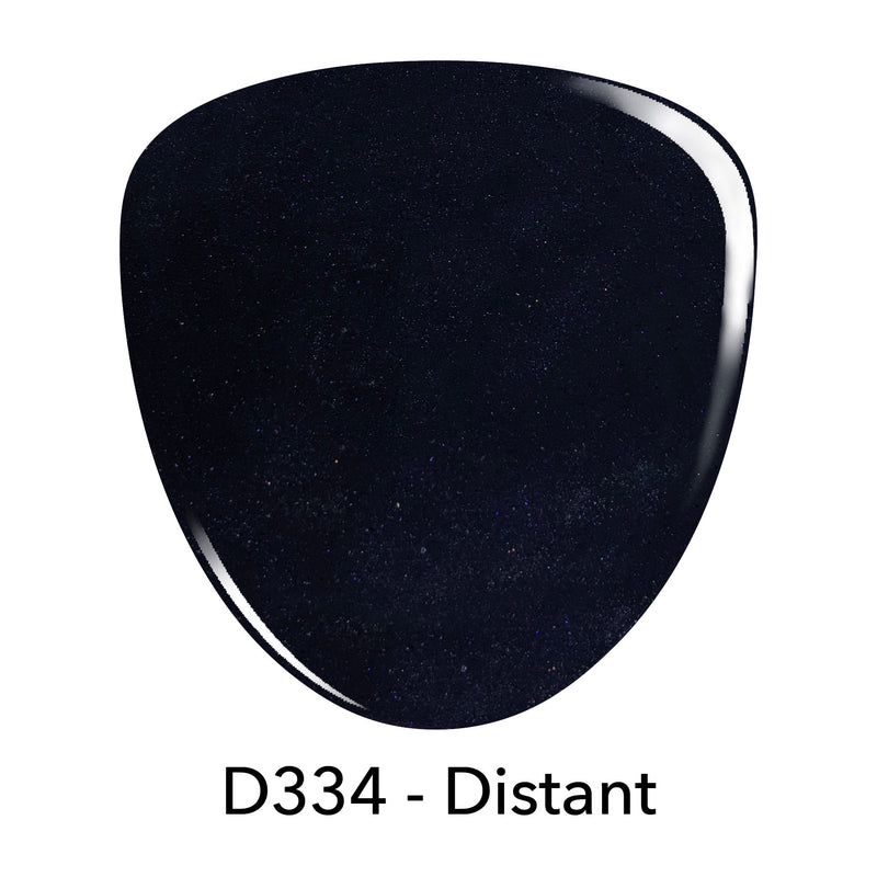 D334 Distant Blue Shimmer Nail Polish + Dip Powder Set