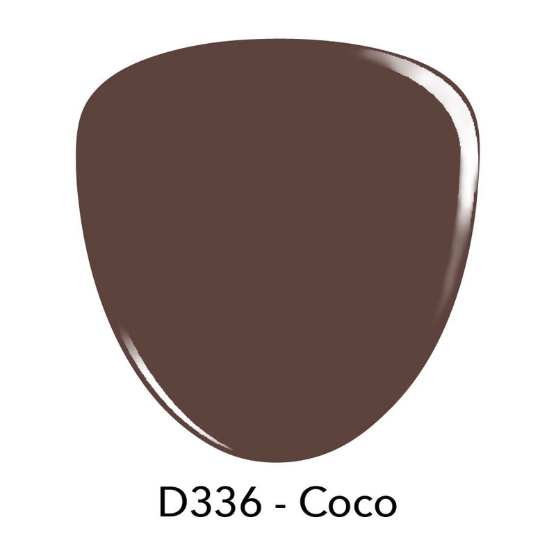 D336 Coco Brown Crème Nail Polish + Dip Powder Set