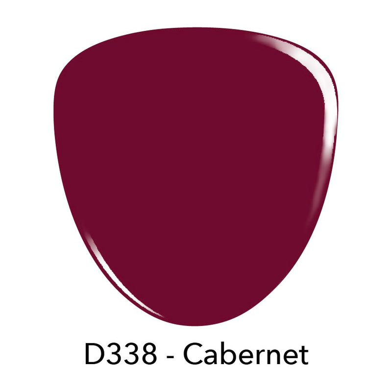 D338 Cabernet Red Crème Nail Polish + Dip Powder Set