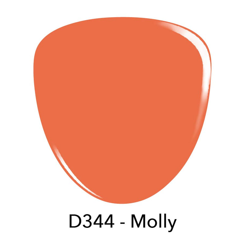 D344 Molly Orange Crème Nail Polish + Dip Powder Set