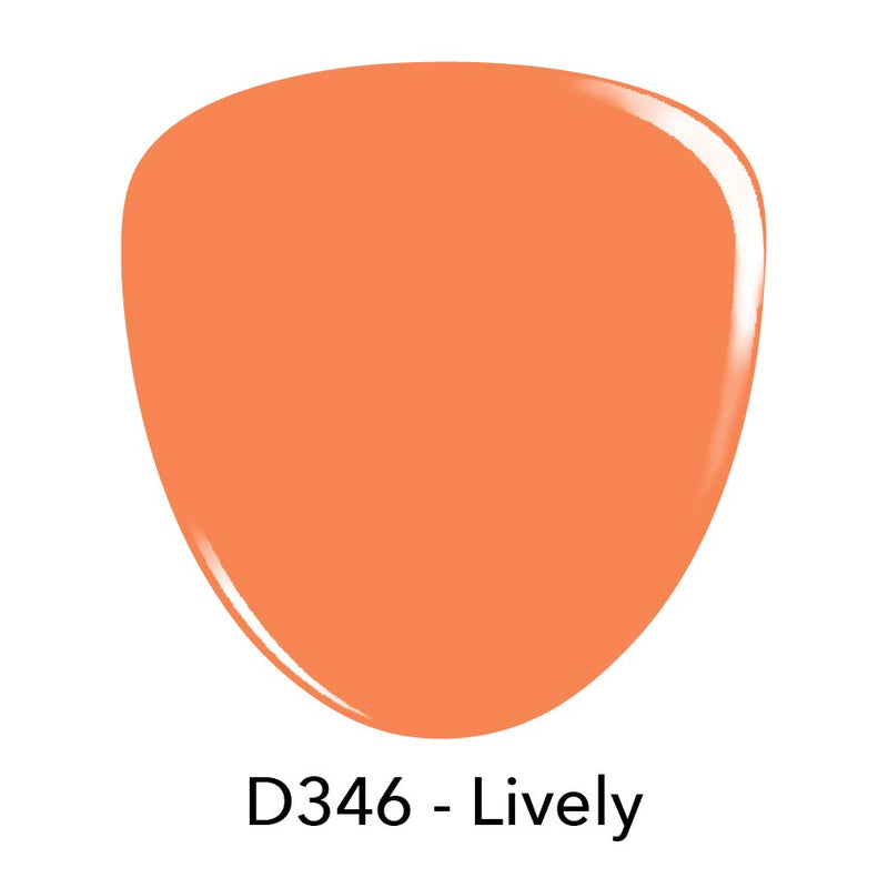 D346 Lively Peach Crème Nail Polish + Dip Powder Set