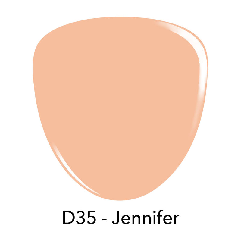 D35 Jennifer Peach Crème Nail Polish + Dip Powder Set