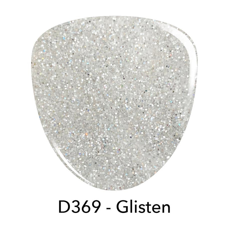 D369 Glisten Silver Glitter Nail Polish
