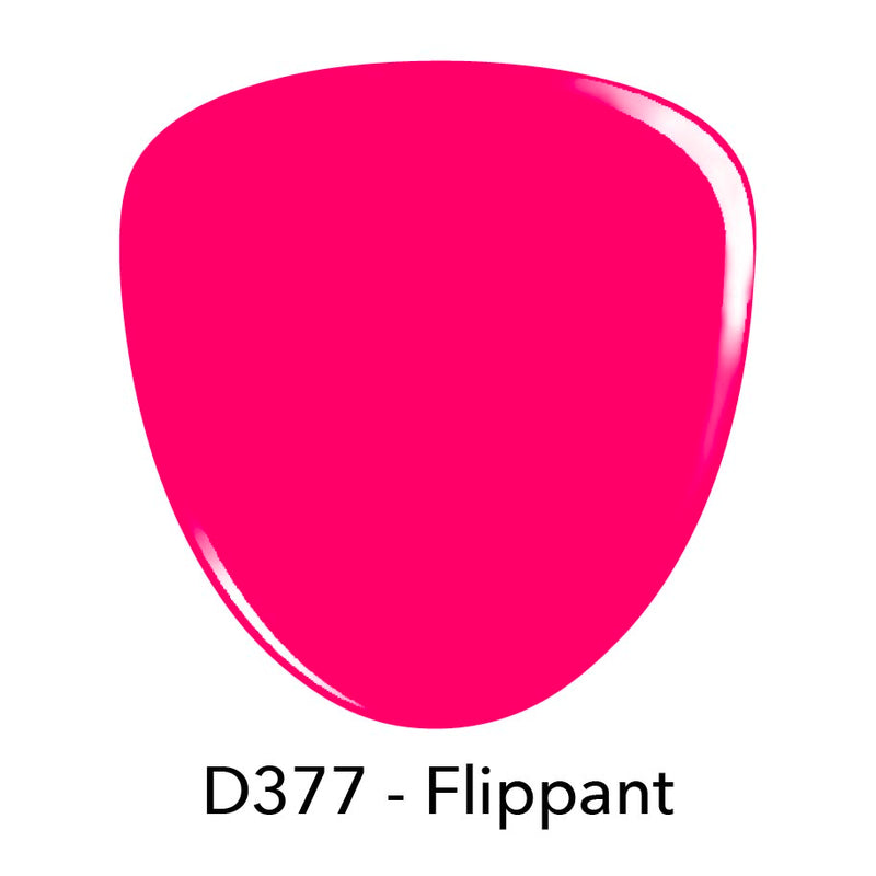 D377 Flippant Pink Crème Nail Polish + Dip Powder Set