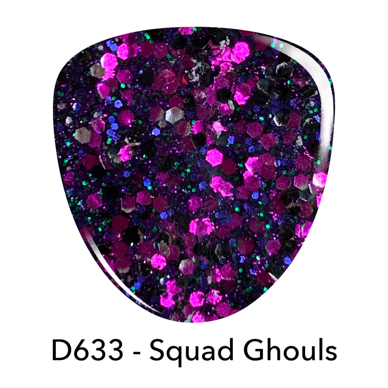 D633 Squad Ghouls Purple Glitter Dip Powder