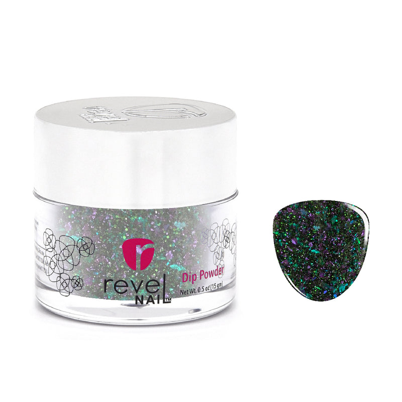 D637 Hocus Pocus Green Glitter Dip Powder