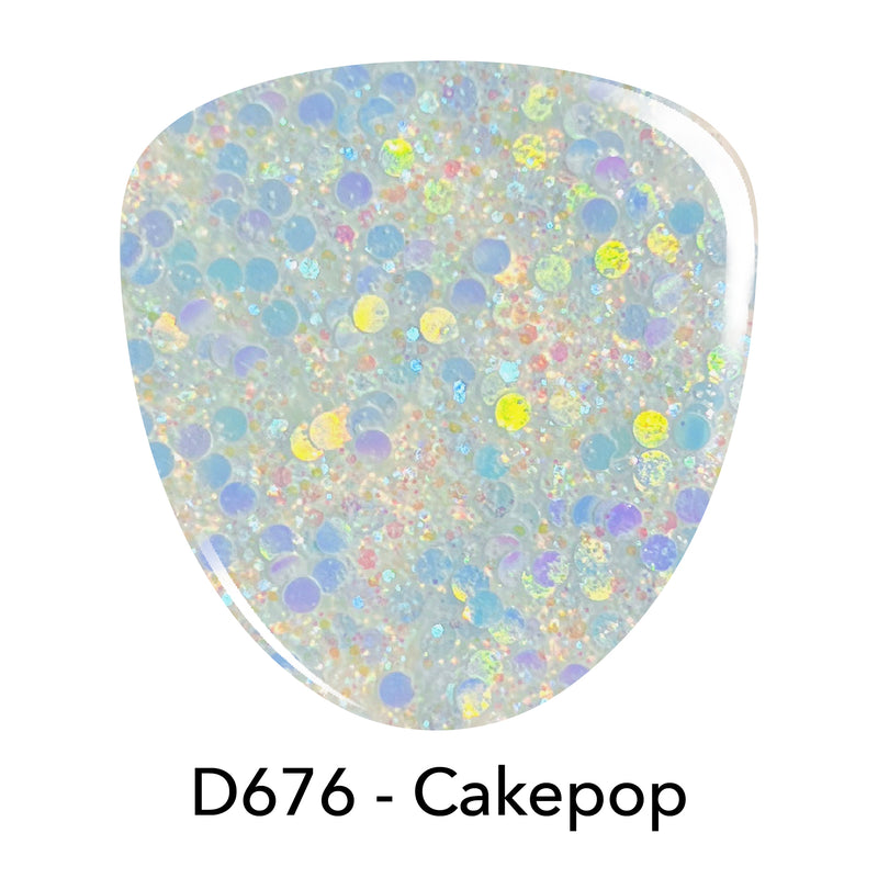 D676 Cakepop Blue Glitter Dip Powder