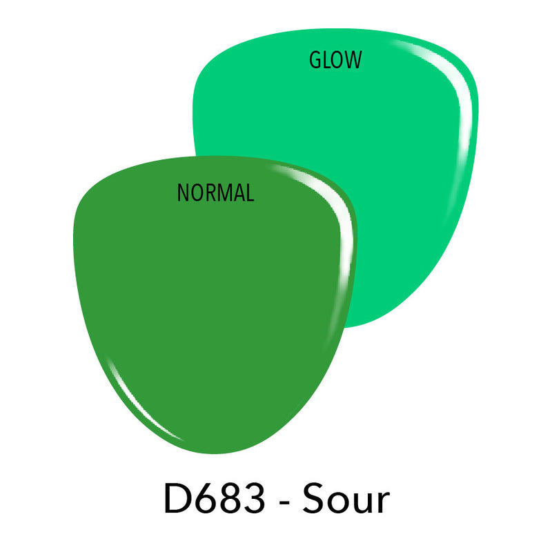 D683 Sour Green Glow Dip Powder