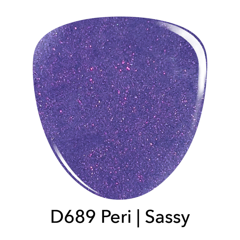 D689 Peri | Sassy Purple Shimmer Dip Powder