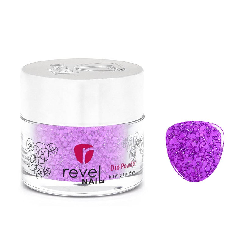 D694 Strut Purple Glitter Dip Powder