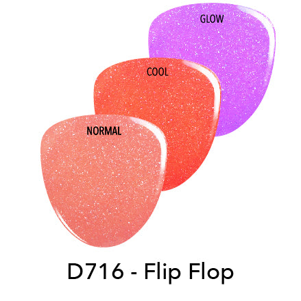 D716 Flip Flop Orange Shimmer Dip Powder