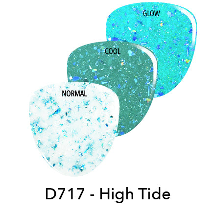 D717 High Tide Teal Flake Dip Powder