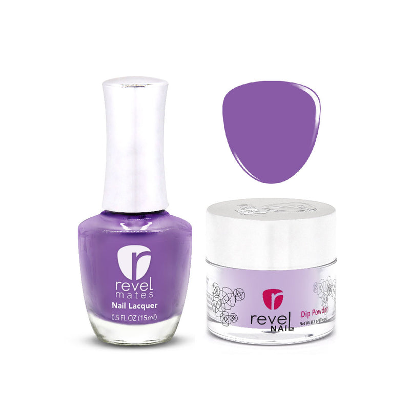 D732 Wisteria Purple Crème Nail Polish + Dip Set