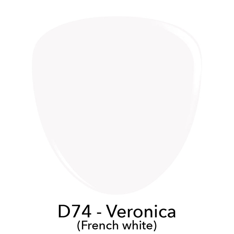 D74 Veronica French White Crème Nail Polish + Dip Powder Set