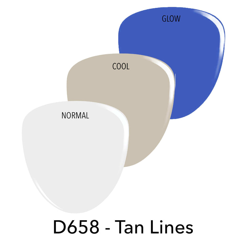D658 Tan Lines White Shimmer Dip Powder