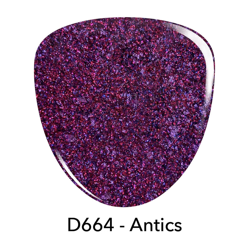 D664 Antics Purple Flake Dip Powder
