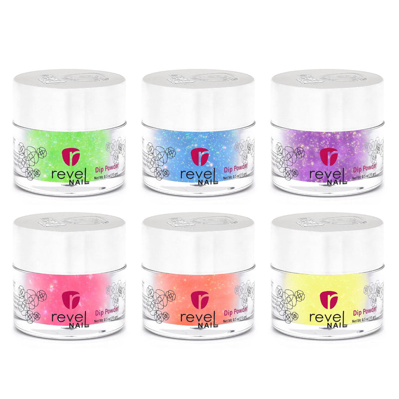 Dip Powder 80’s Icons | Neon Flake Dip Powder Set