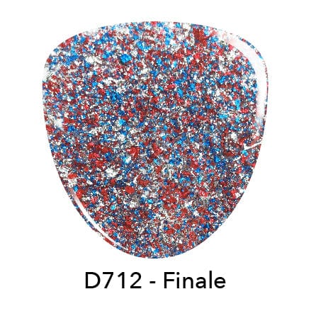 Dip Powder D712 Finale Silver Flake Dip Powder