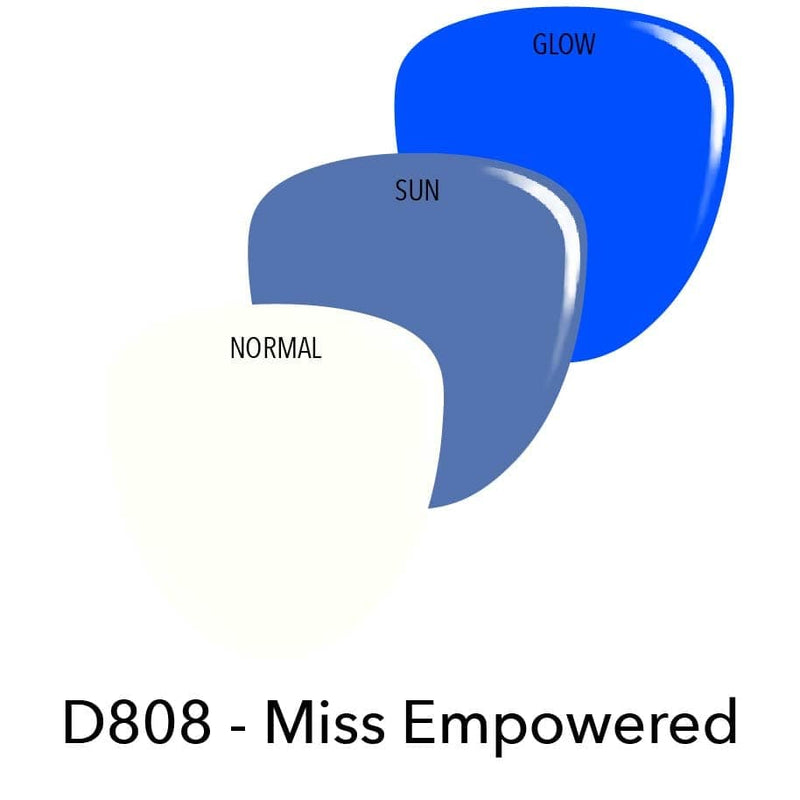 Dip Powder D808 Miss Empowered Blue Glow Dip Powder