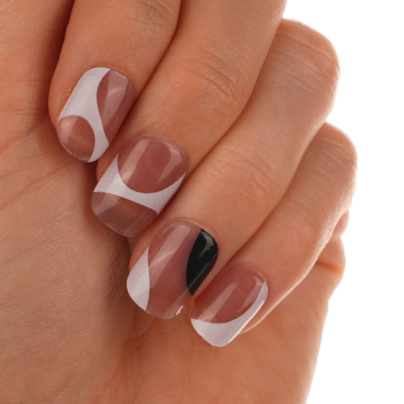 Press Ons Blacklist Twist | Gloss Short Square Press-On Nails