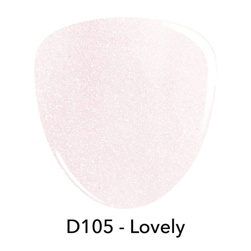 D105 Lovely Pink Glitter Dip Powder