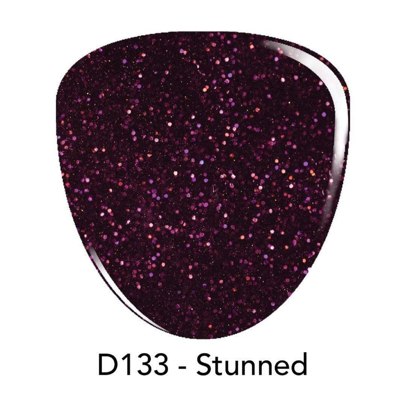D133 Stunned Purple Glitter Dip Powder