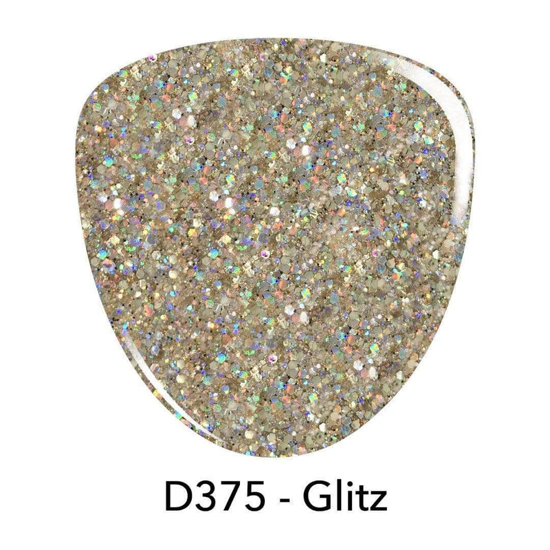 D375 Glitz Gold Glitter Dip Powder
