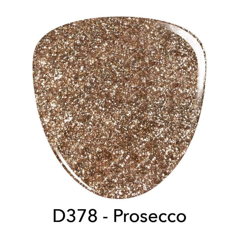 D378 Prosecco Gold Glitter Dip Powder
